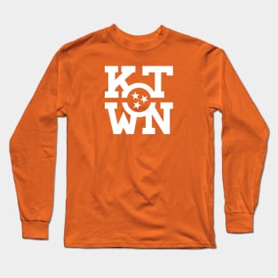 KTWN - White on Orange Long Sleeve T-Shirt